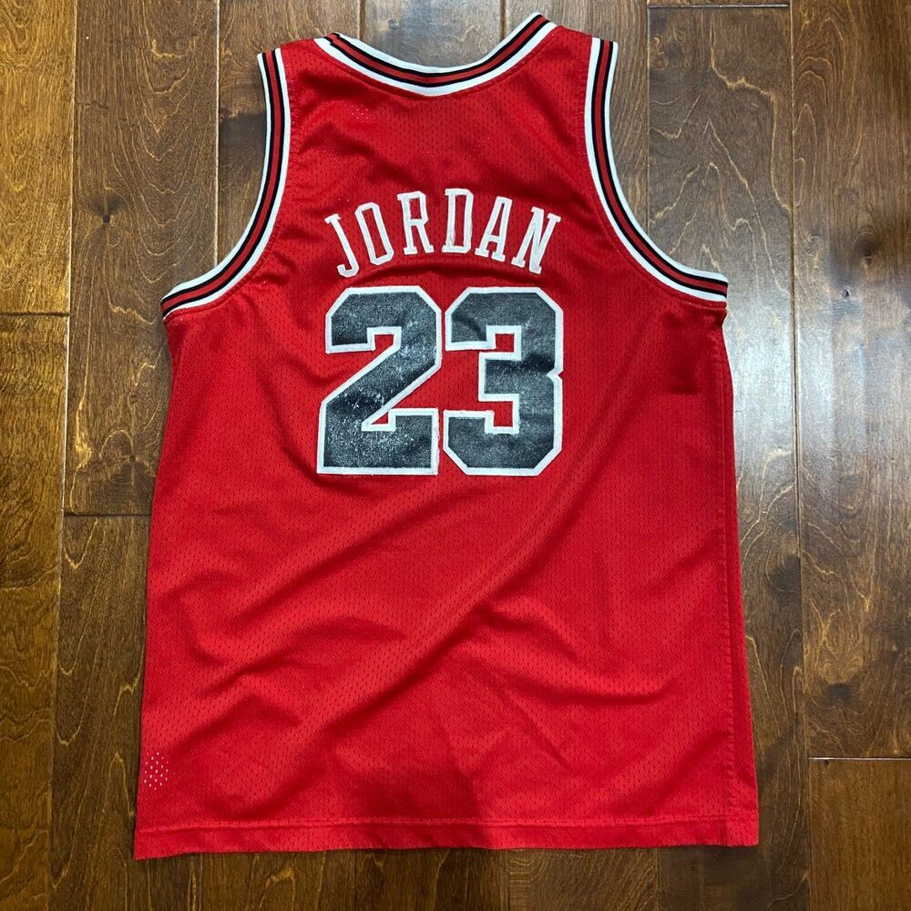 Nike Vintage Y2K NBA Chicago Bulls Jordan Rookie Jersey Red Black Youth XL - Picture 5 of 9
